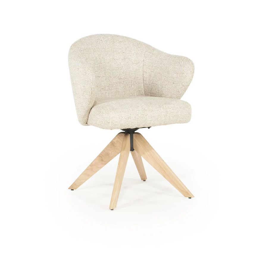 Connor szövet forgószék fa lábbal