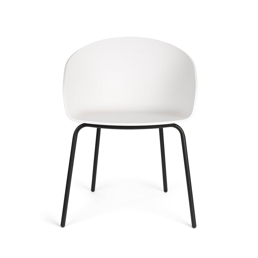 Void PP chair with armrests and black legs