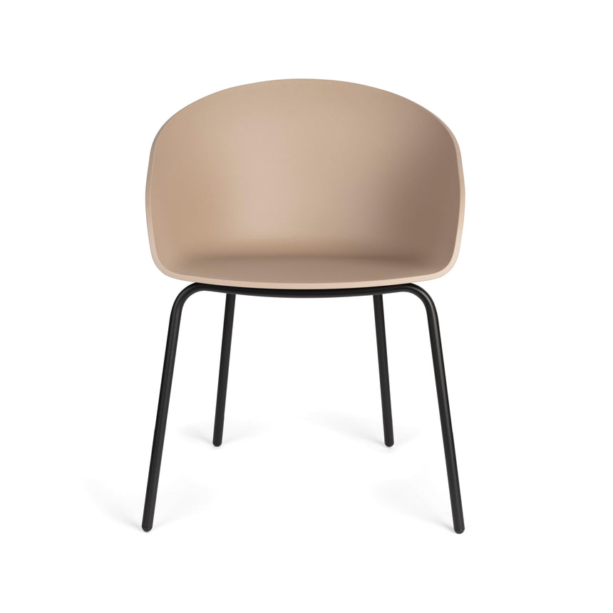 Void PP chair with armrests and black legs