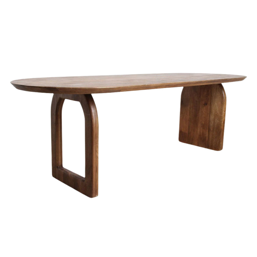 Bullnose Mix wood dining table 200x90