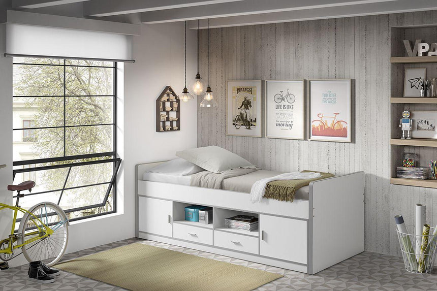 Bonny wooden children's bed, 90x200 with slatted bed base