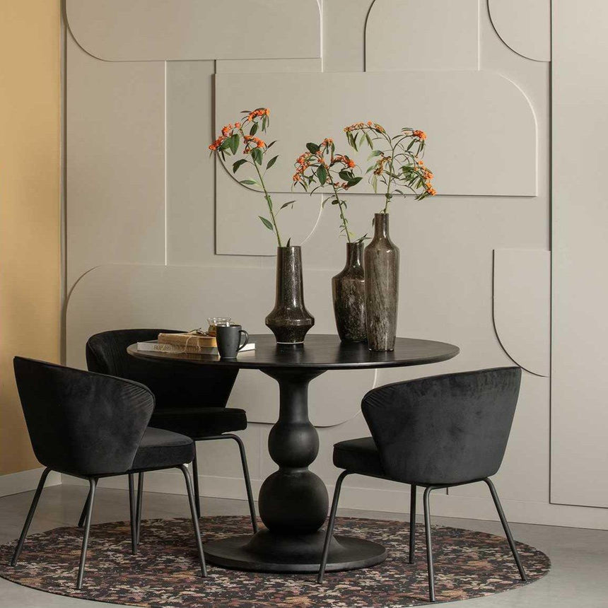 Blanco fa étkezőasztal Ø120cm-5