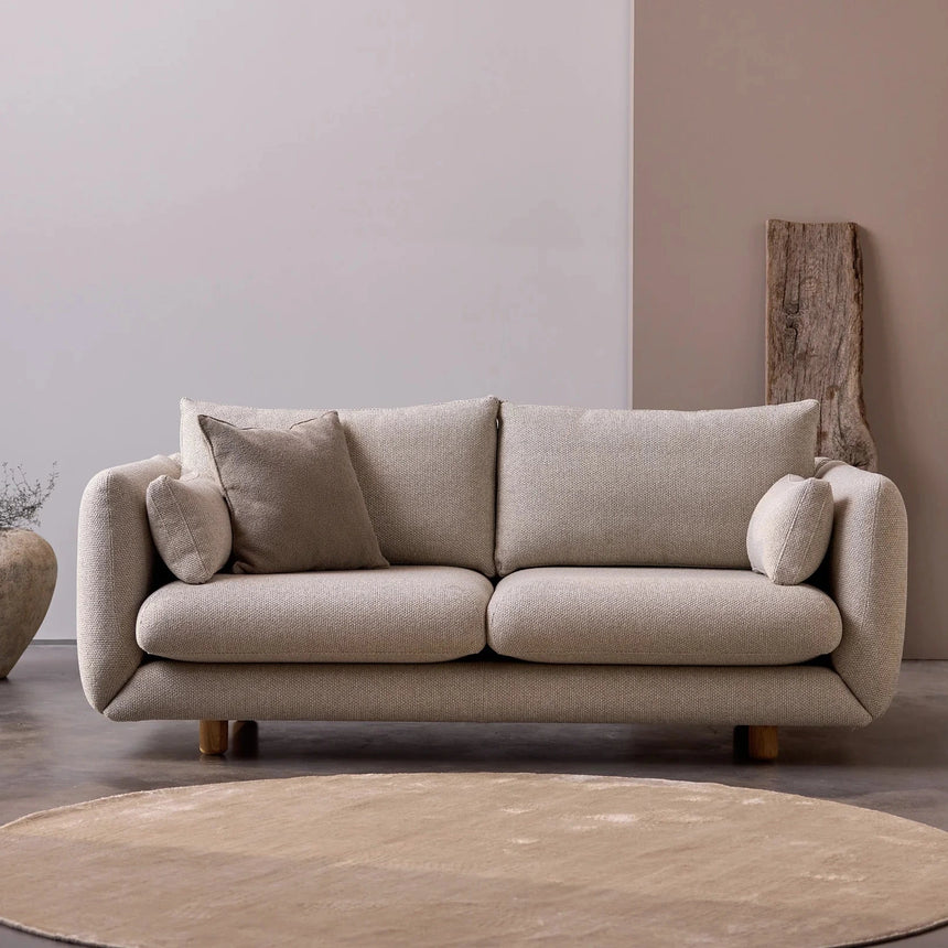 Bloom 2 személyes szövet kanapé fa lábbal