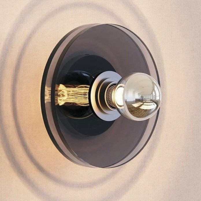 Discus fém falilámpa