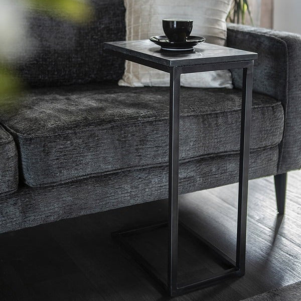 Edge marble side table