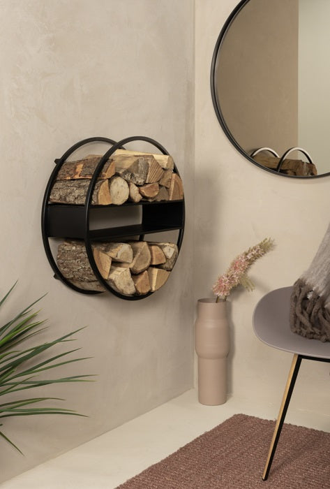 Timber Tumbler fém fali tűzifatartó