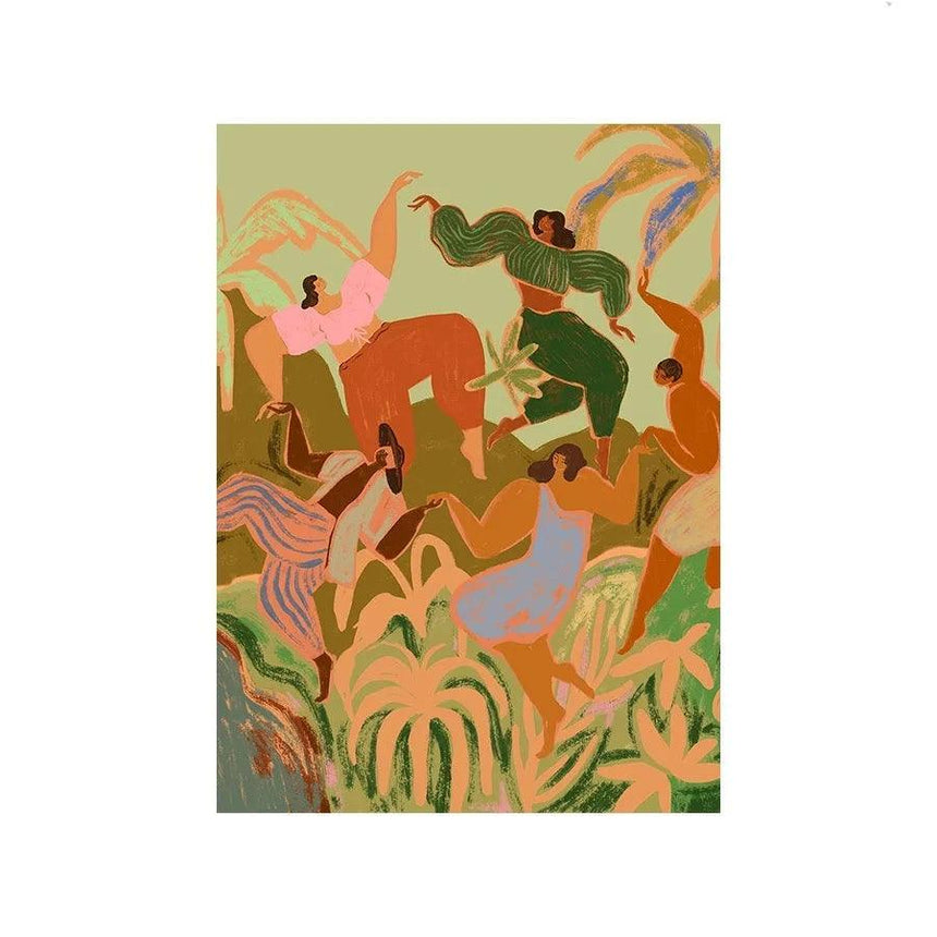 Spring Frolic design canvas print