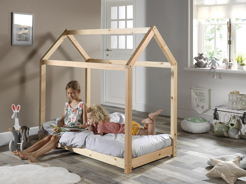 Cabane wooden house children's bed, 70x140