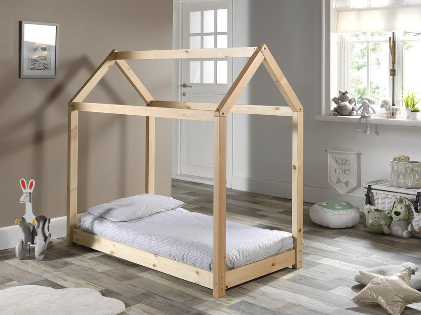 Cabane wooden house children's bed, 70x140