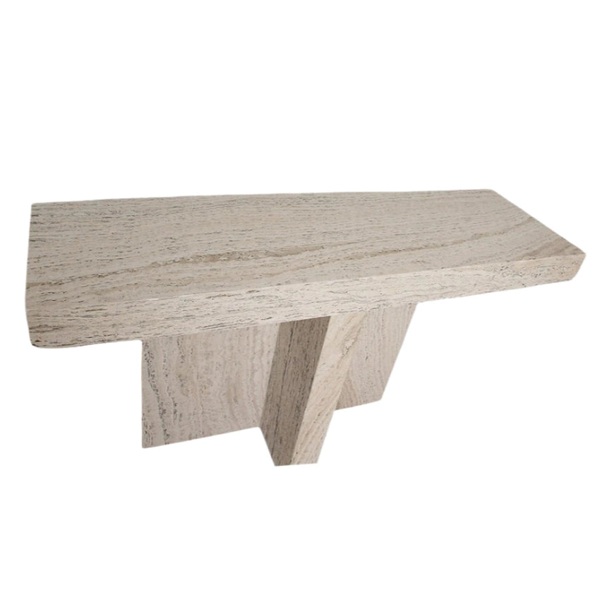 Travertine limestone console table 122x36