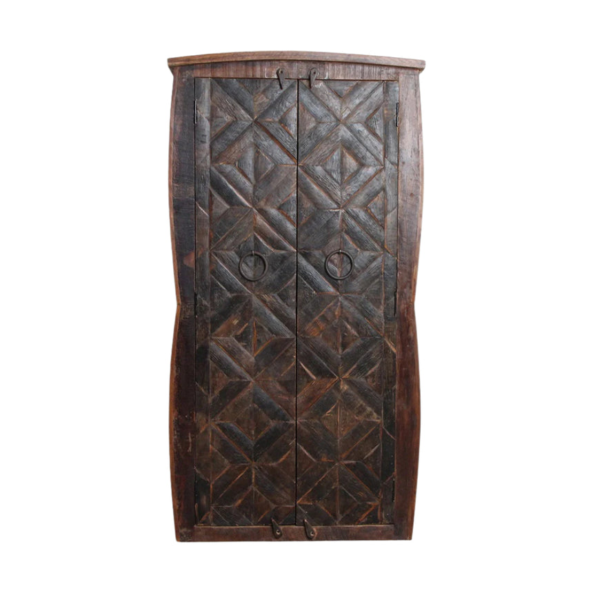 Barrel wood cabinet