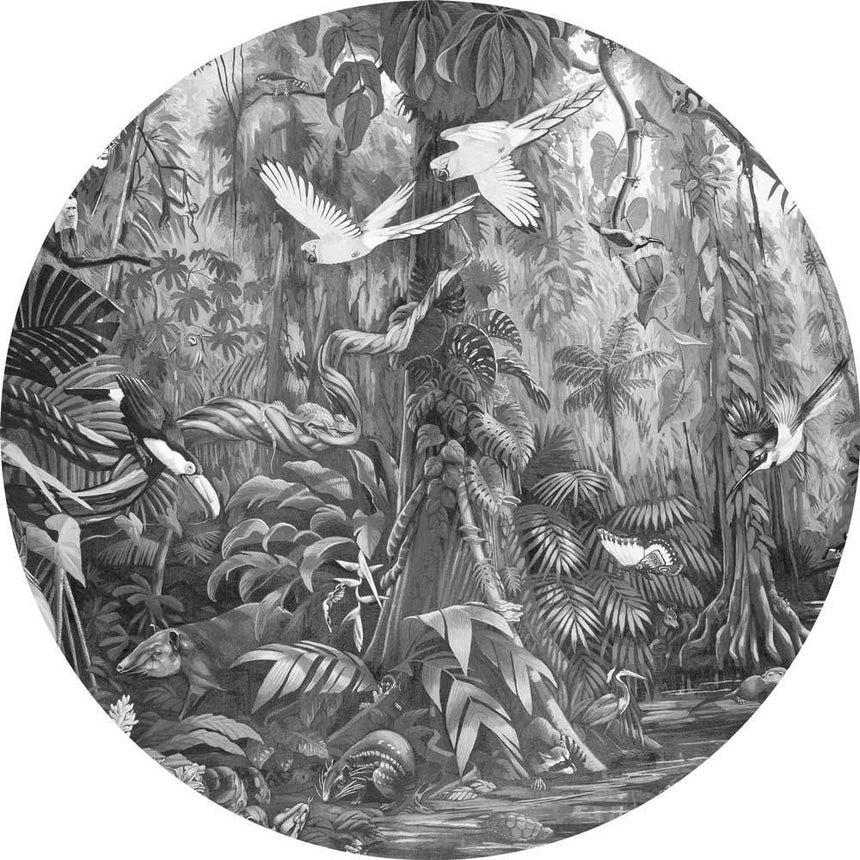 Tropical Landscape 1, kerek tapéta-0