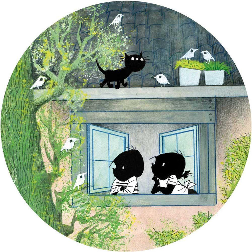 Jip & Janneke, Birds körtapéta-0