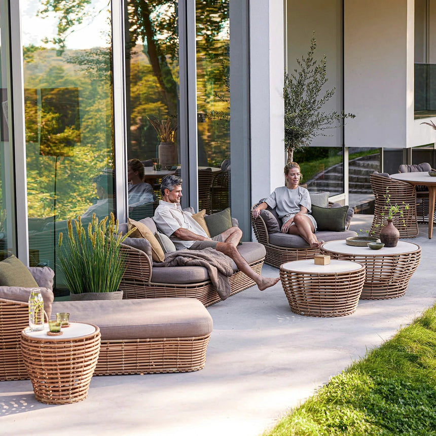 Basket kerámia kerti dohányzóasztal Ø95