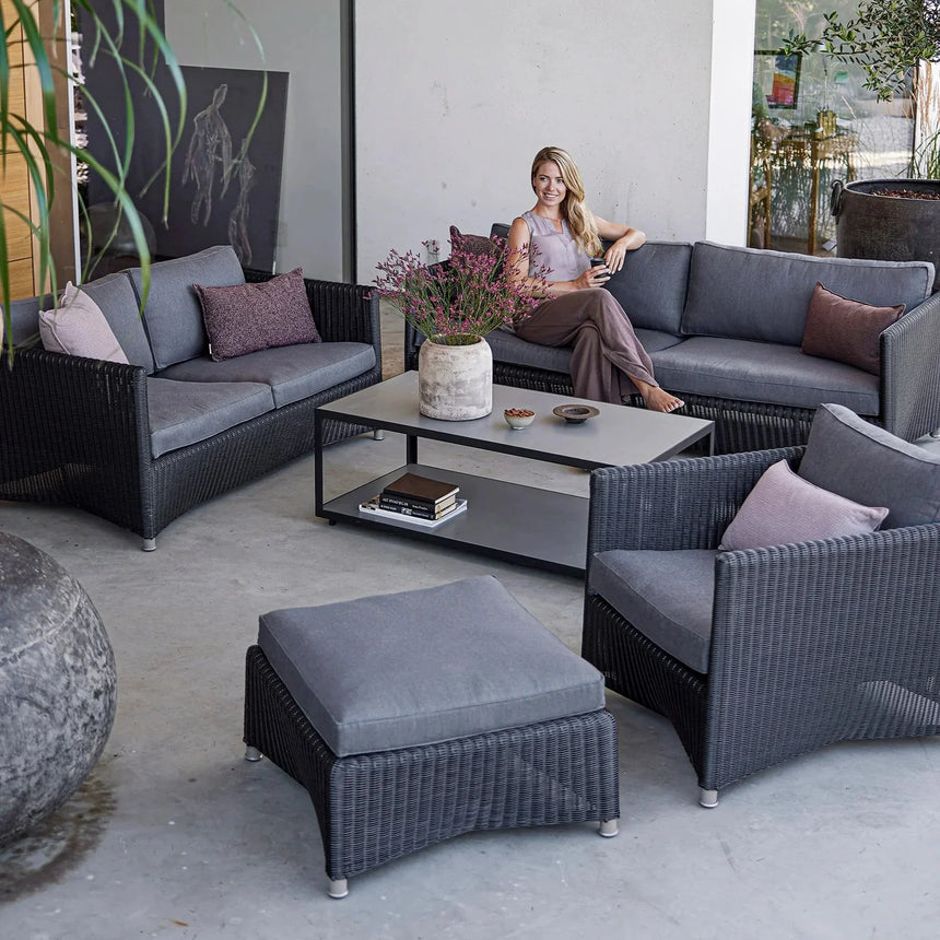 Diamond 3 személyes szövet kerti kanapé