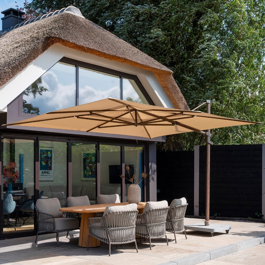 Finca szövet napernyő sötétbarna lábbal