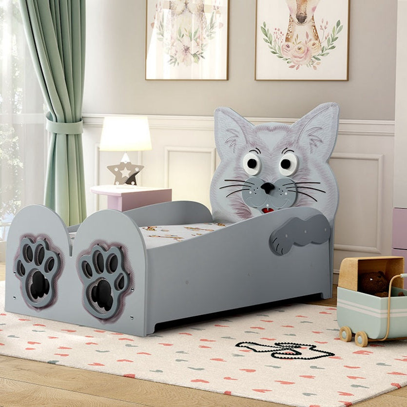 Cat wooden children's bed