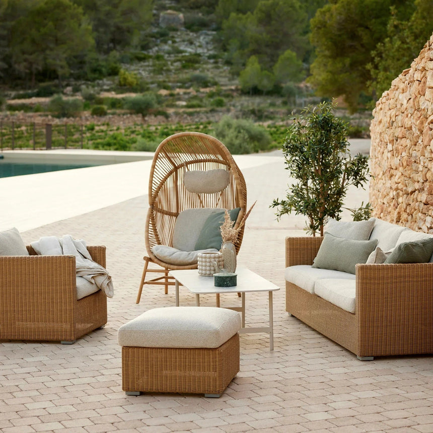 Chester 3 személyes szövet kerti kanapé