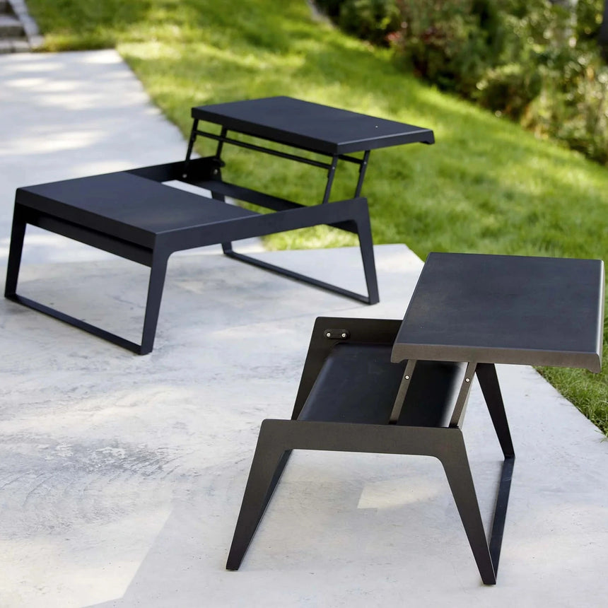 Chill-out fém kerti dohányzóasztal 90x104