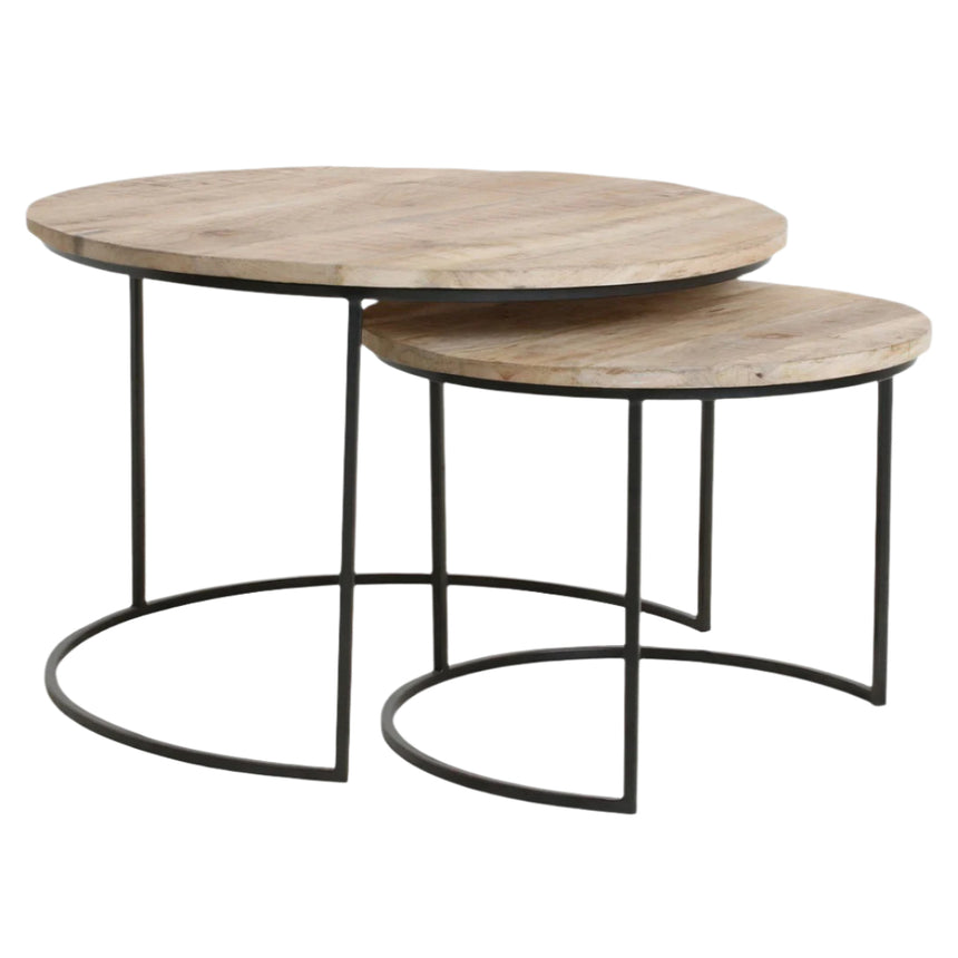 Vintage fa dohányzóasztal szett