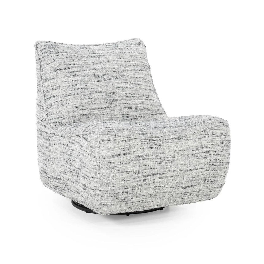 Loys fabric swivel armchair