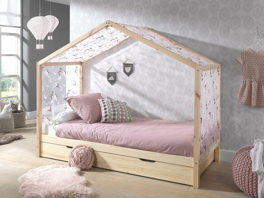 Dallas ZH03 wooden house children's bed set
