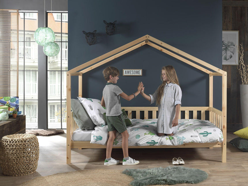 DALLAS wooden house children's bed 90x200