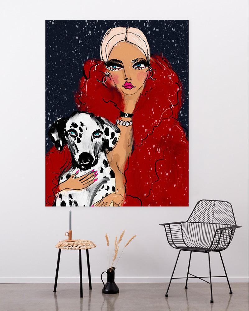 Dotted Doggy dizájn vászonkép - Dutch Home