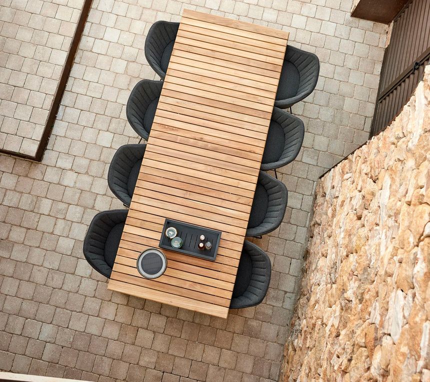 Drop fa bővíthető kerti asztal 200x100