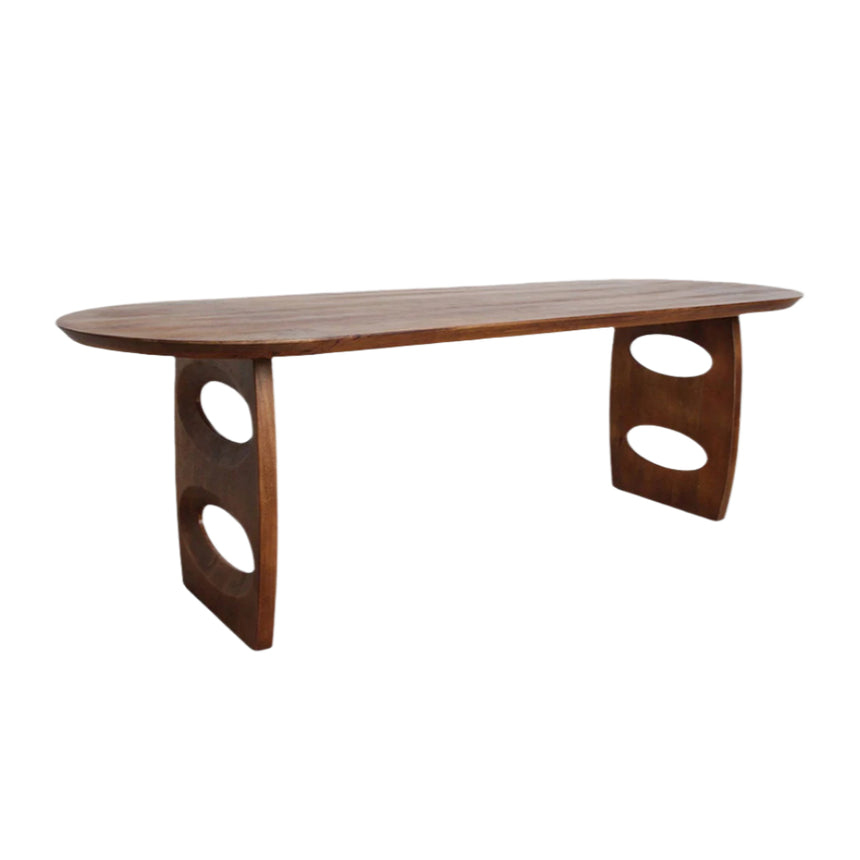 Bullnose Teardrop wooden dining table 180x90
