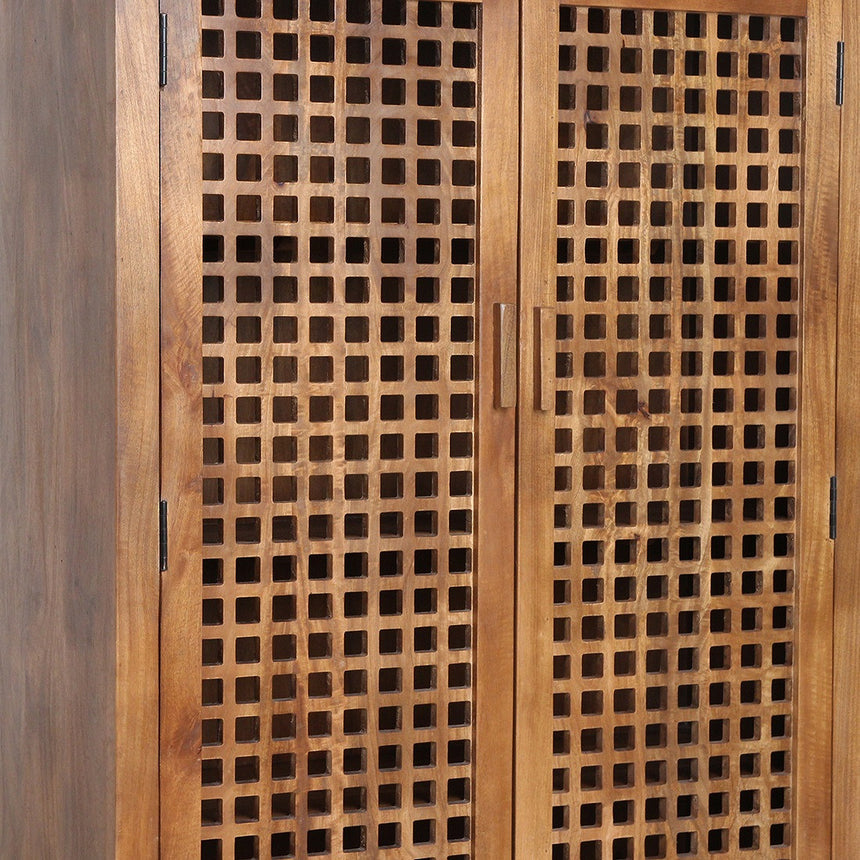 Mango wood tall cabinet