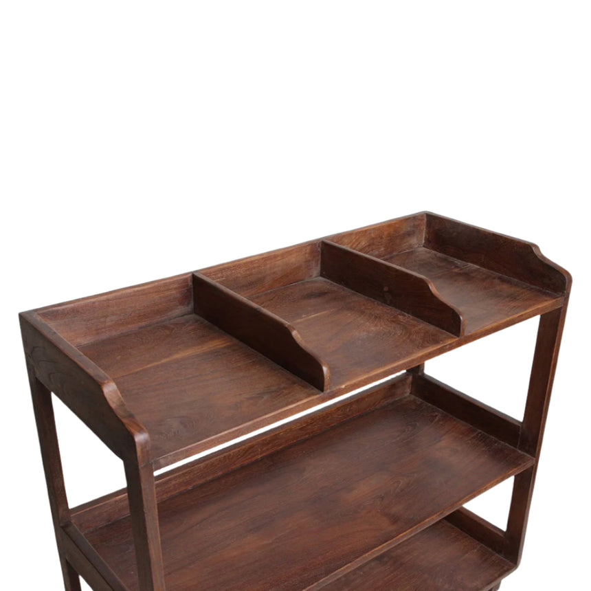 Teak wood shoe rack