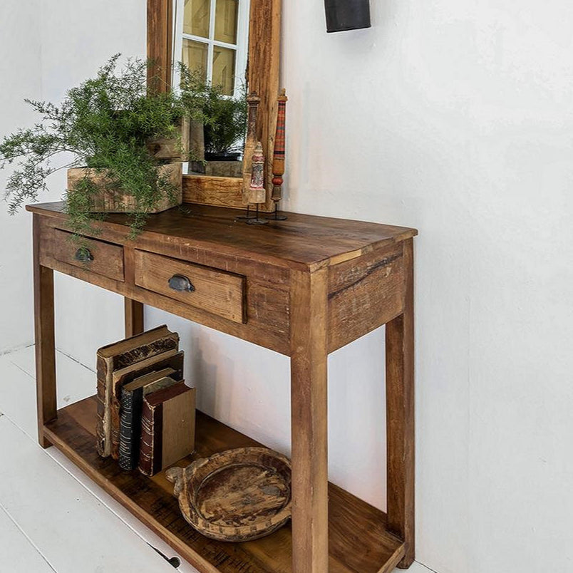 Factory wooden console table