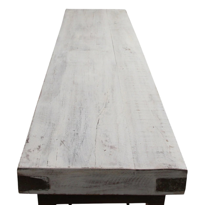 Console wooden folding console table