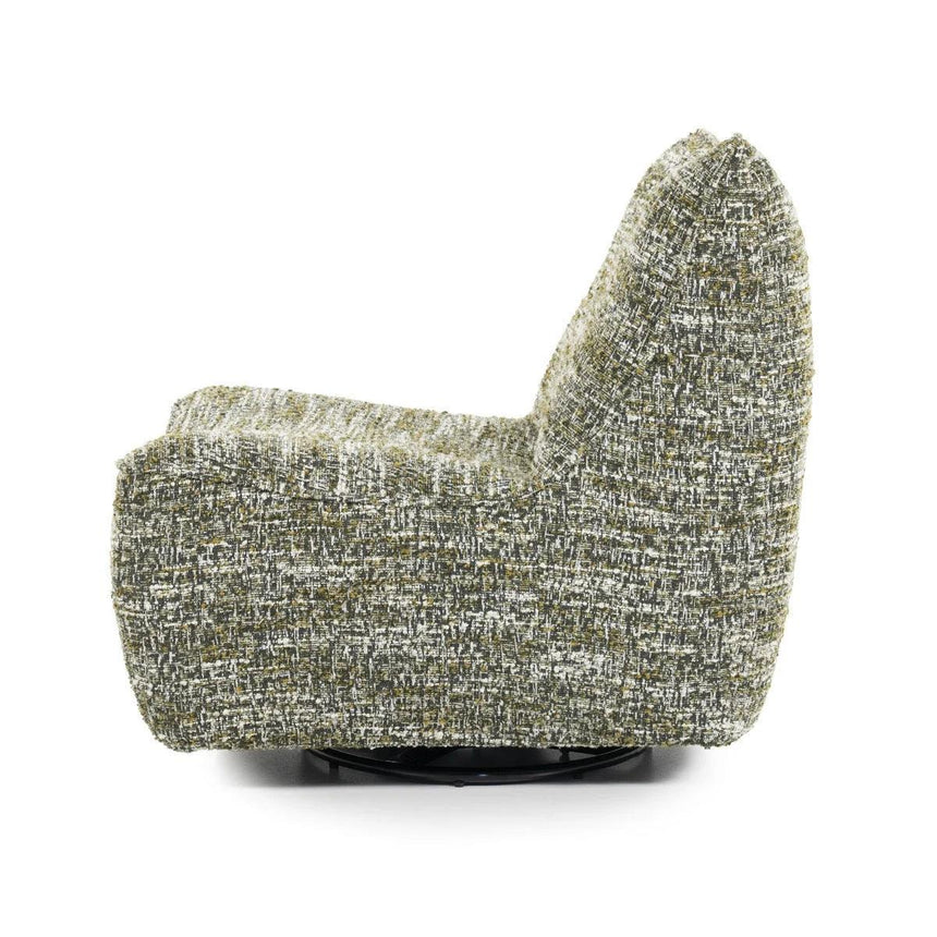 Loys fabric swivel armchair