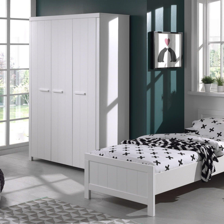 Erik 3-door wooden children's wardrobe