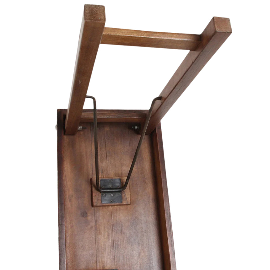 Console wooden folding console table