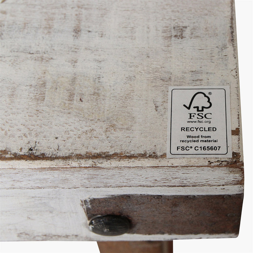 Console wooden folding console table