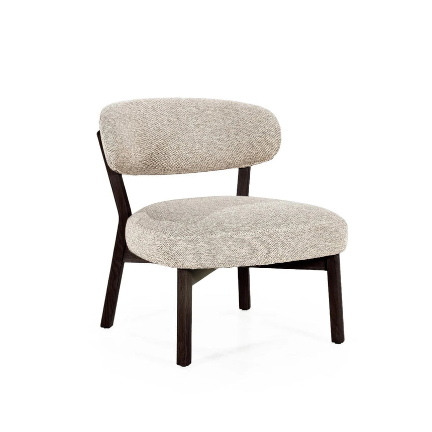 Mikky szövet fotel sötétbarna lábbal