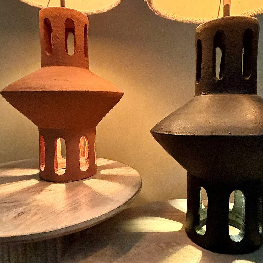 Terra Lily agyag asztali lámpa