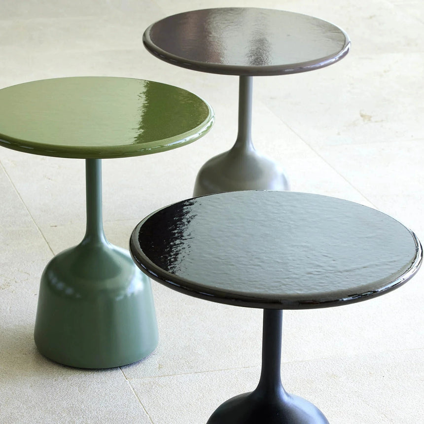 Glaze kő kerti dohányzóasztal Ø70