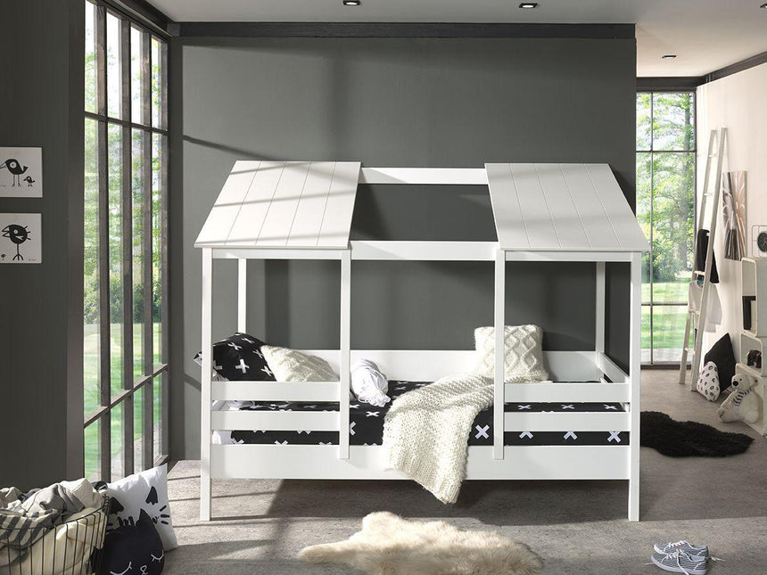 HB09 wooden house children's bed, 90x200 with bed frame