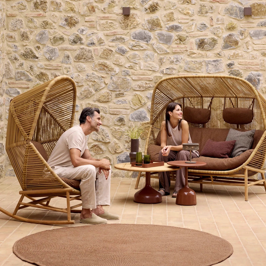 Glaze kő kerti dohányzóasztal Ø45