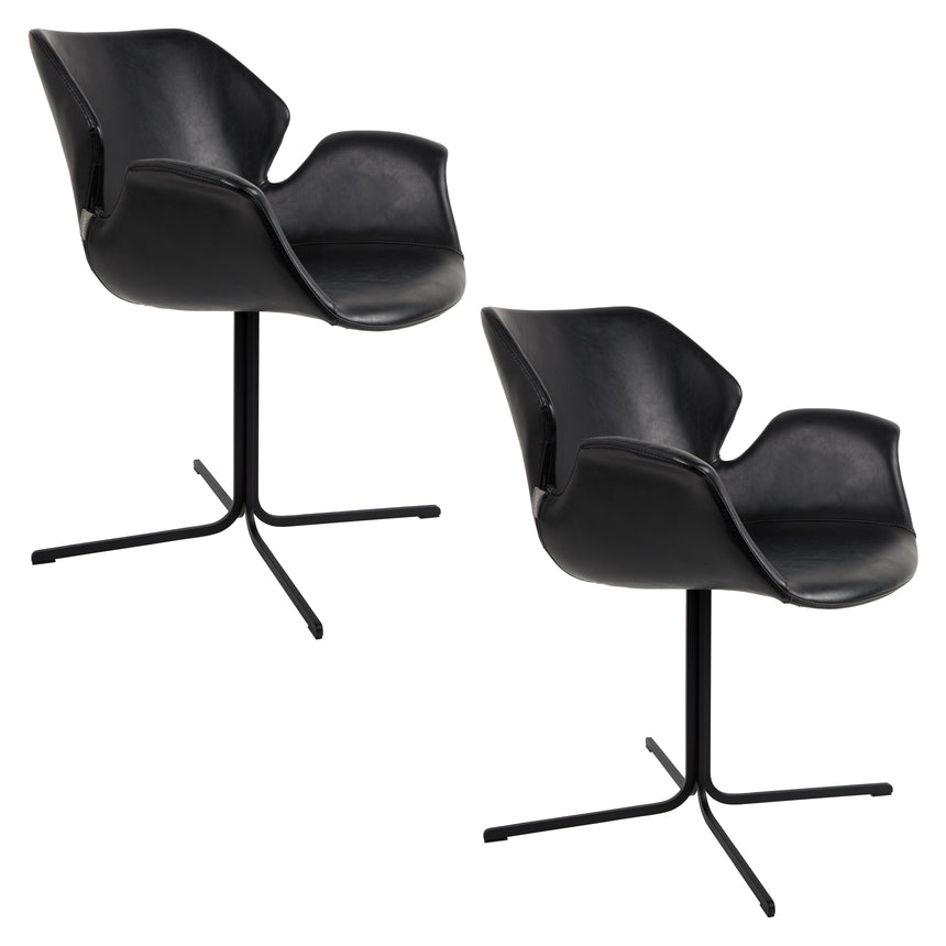 Nikki textilbőr karfás szék