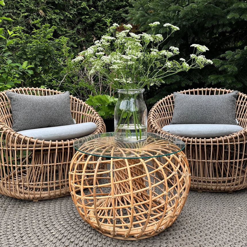 Nest üveg kerti dohányzóasztal