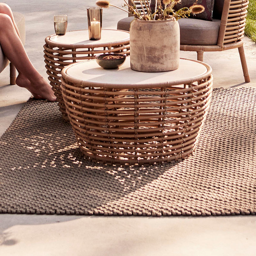 Basket kő kerti dohányzóasztal Ø75