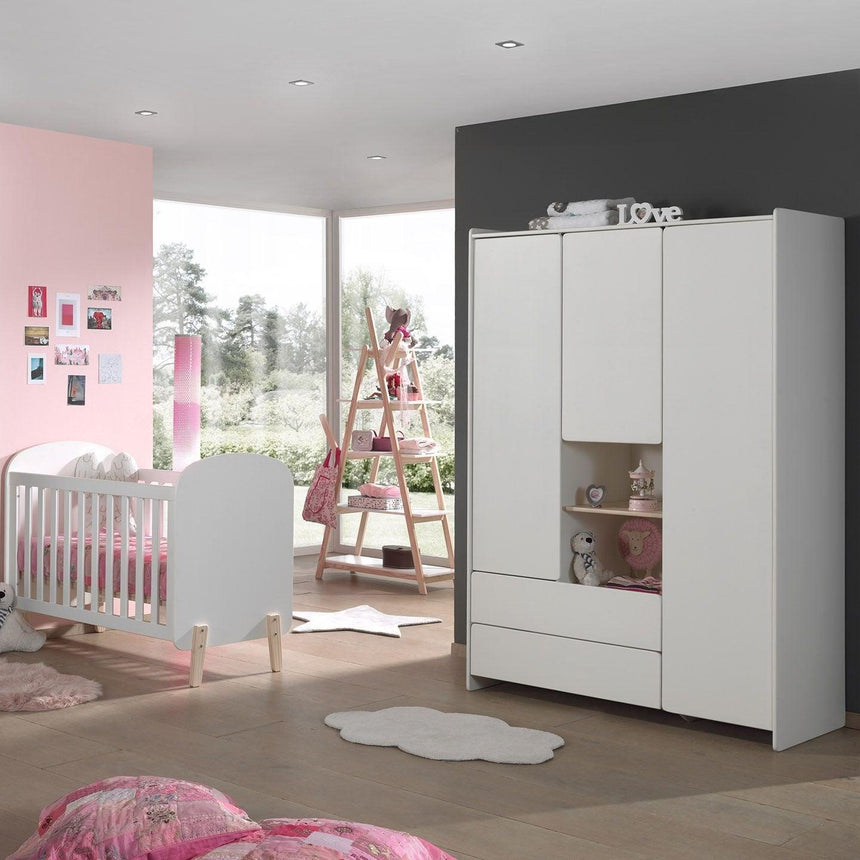 Kiddy 3-door wooden children's wardrobe