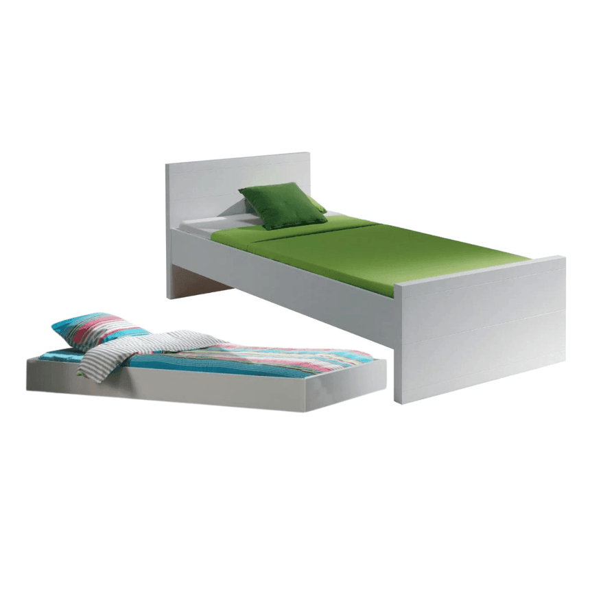 Lara wooden children's bed 90x200 with bed linen holder