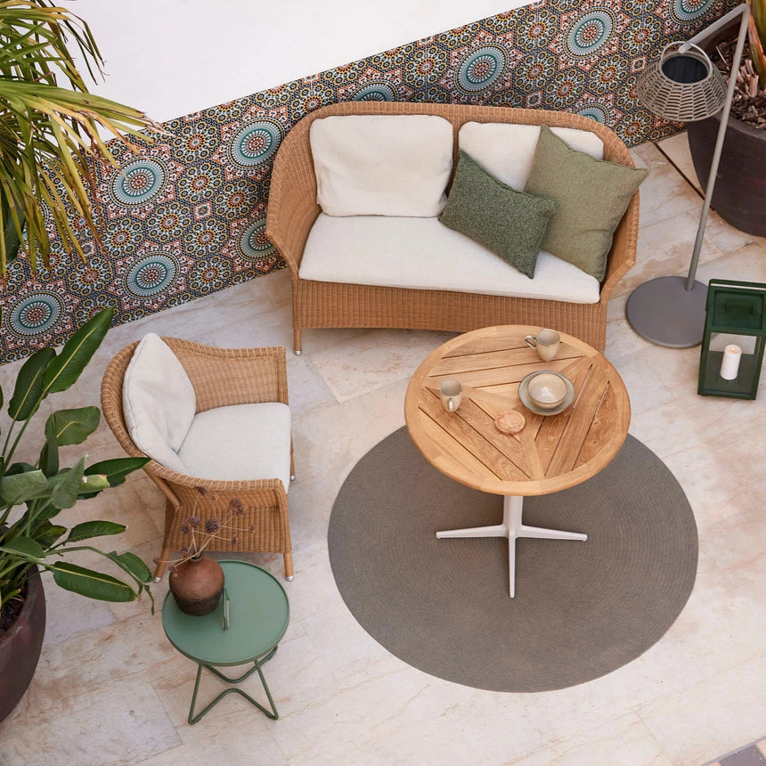 Lansing 2 személyes szövet kerti kanapé dupla párnával