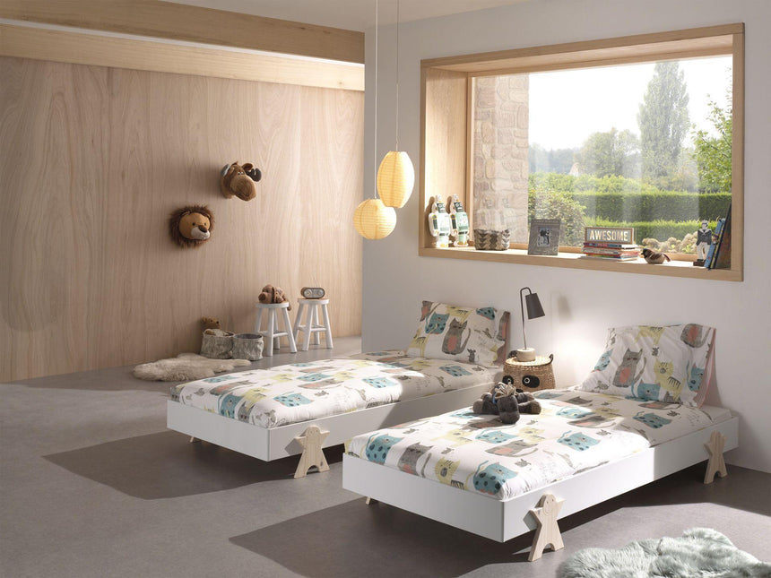 Modulo Smiley wooden children's bed, 90x200, set of 3